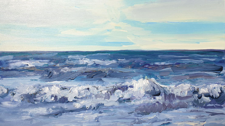 Sea, painting No. 3671 / oil on board