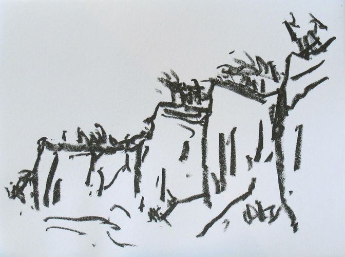cliff line near Wustrow / litho