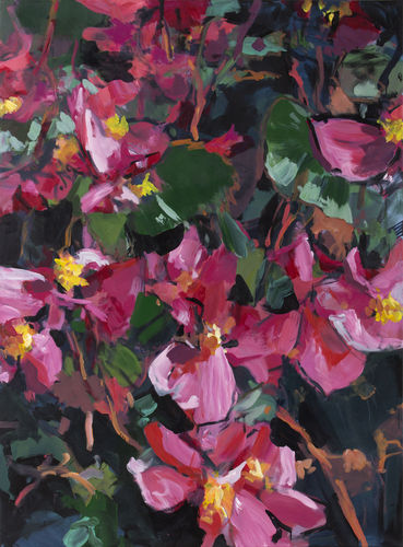 Begonia, painting No. 3703 / acrylic on canvas