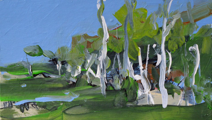 Birches, painting No. 7037 / Acrylic on Board