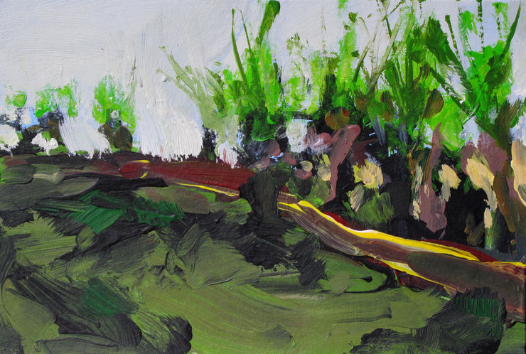 pollard willows, painting Nr. 7050 / acryl auf Karton