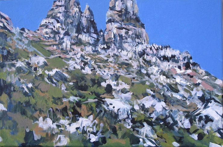 At the Lagazuoi, Dolomits, painting No. 6622 / Acrylic on canvas