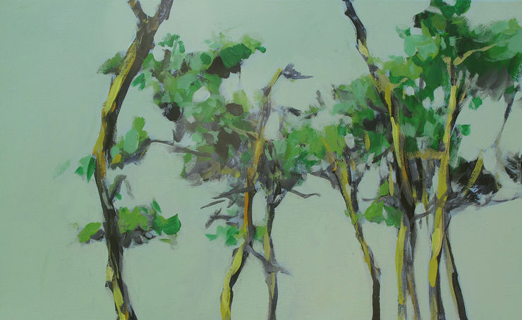 pines, painting No. 4557 / acrylic on canvas