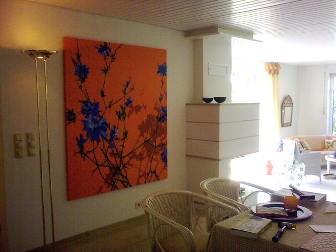 chicory in Living room Regensburg / Acrylic on canvas