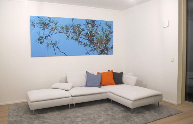 sea buckthorn in Living room / acrylic on canvas