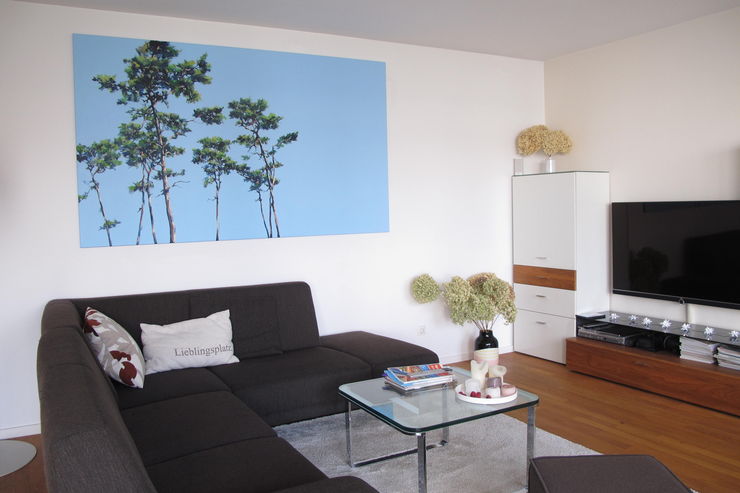 Pines in living room / acrylic on canvas