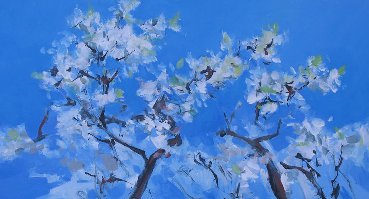 Cherry trees, painting No. 1521 / oil on board