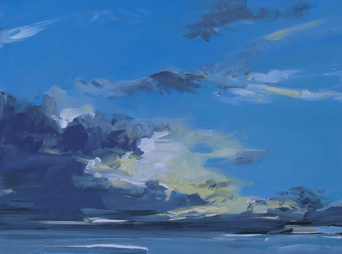 thundery clouds over the sea,  painting No.1533 / oil on board