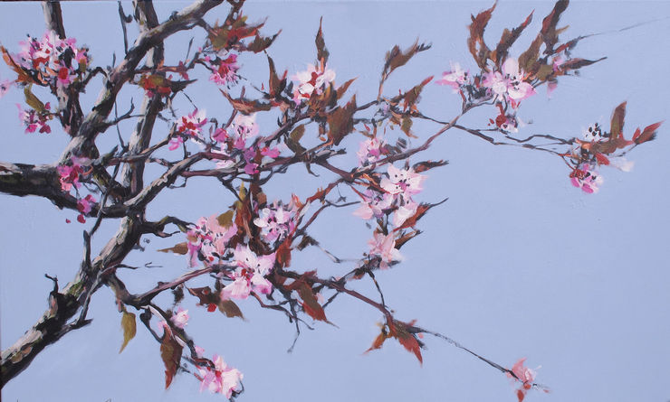 plum blossoms, painting No. 1546 / acrylic on canvas