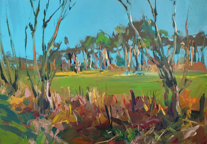 at the Ribnitzer moor / oil on board