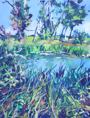 pond near Ribnitz / oil on canvas