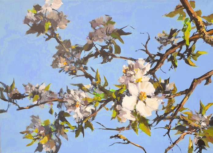 apple blossoms, painting No. 3666 / acrylic on canvas