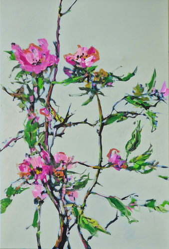 Roses, painting No. 2280 / acrylic on canvas