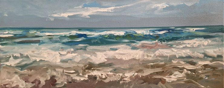 Sea, painting No. 6603 / oil on board