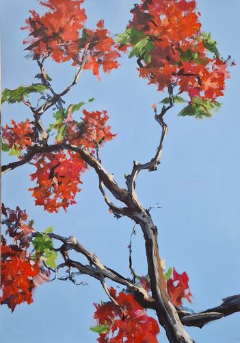 current blossoms, painting No 4059 / acrylic on canvas