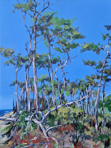 Trees at Weststrand, painting No. 6605 / Acrylic on canvas