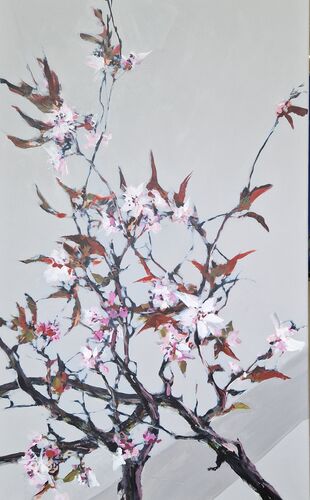 plum blossoms, painting No. 6754 / acrylic on canvas