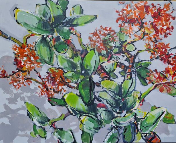 friendship tree, work no. 2238 / acrylic on canvas