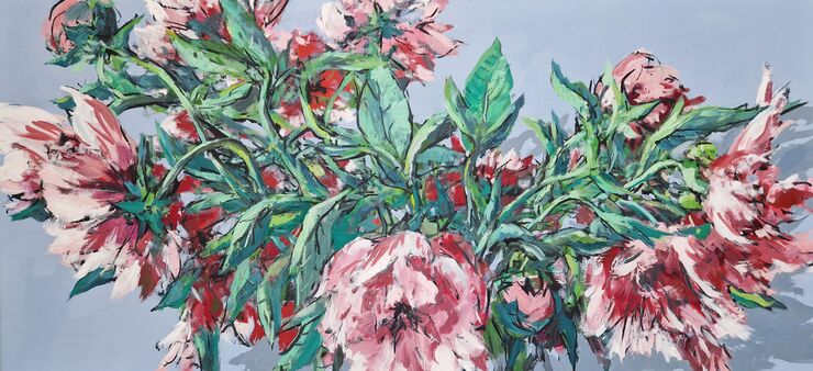 peony, work no. 6020 / oil on canvas