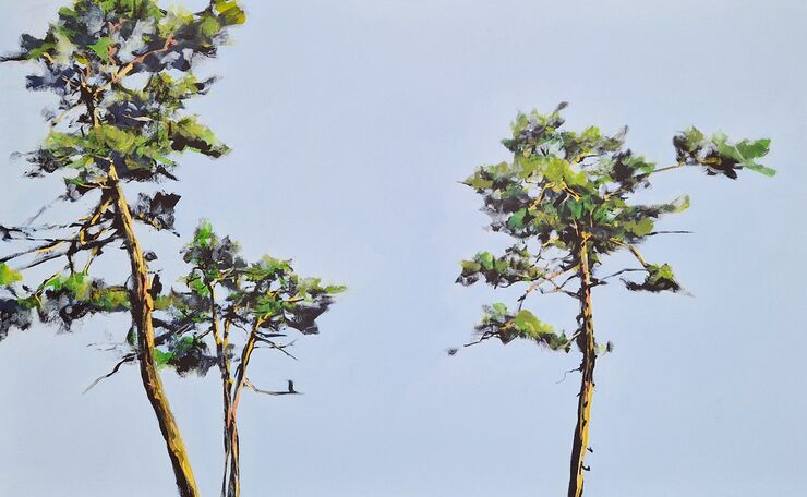 Pines, painting No. 3470 / acrylic on canvas
