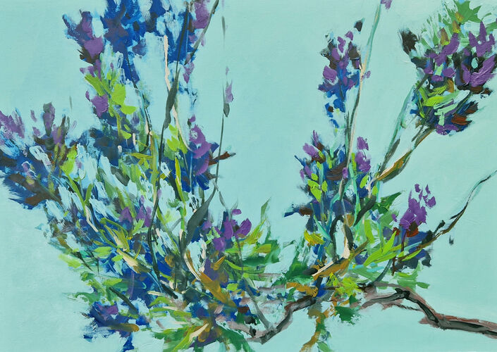 Lavender, work No. 2252 / oil on wood