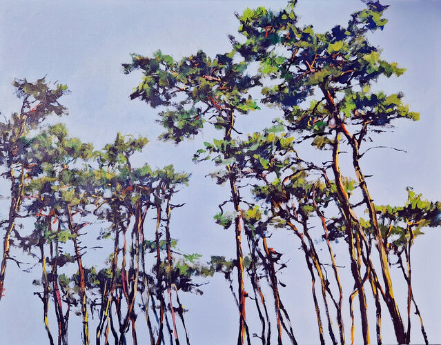 pines, painting No. 3763 / acrylic on canvas