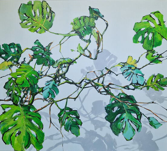 monstera, painting No. 2208 / acrylic on canvas