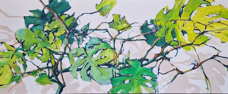 monstera, painting No. 5525 / acrylic on canvas