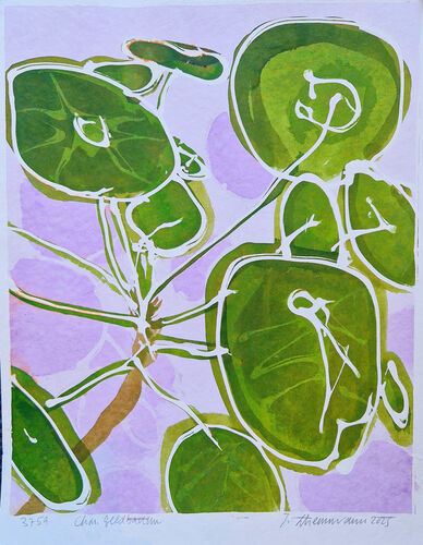 jade plant, painting No. 3759 / ink on canvas