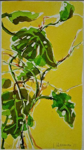 monstera, painting No. 3764 / ink on paper