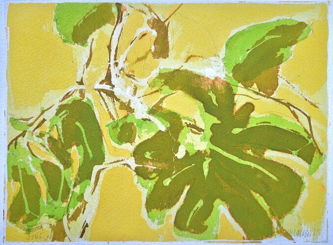 monstera, painting No. 3765 / ink on paper