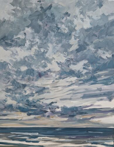 Sky and sea, painting No. 9504 / oil on Board