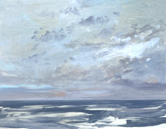 Sky and sea, painting No. 9507 / oil on board