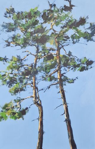 pines, painting No. 5902 / acrylic on canvas