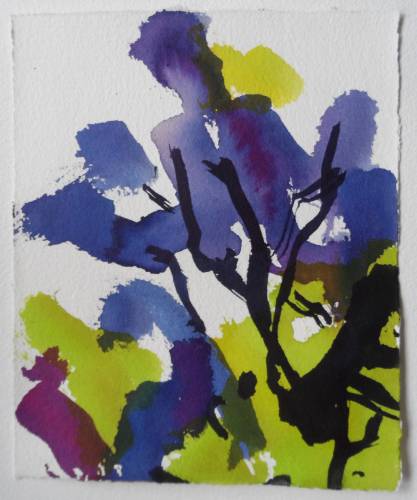 lilac, painting No. 8232 / indian ink on paper