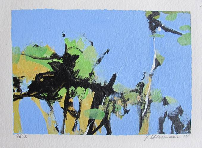 Pines, painting 7652 / Acrylic on Büttenpaper