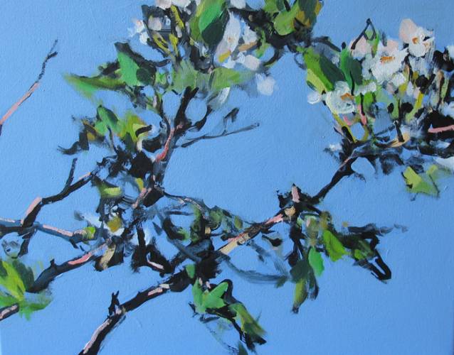 branch blossoms / acrylic on canvas
