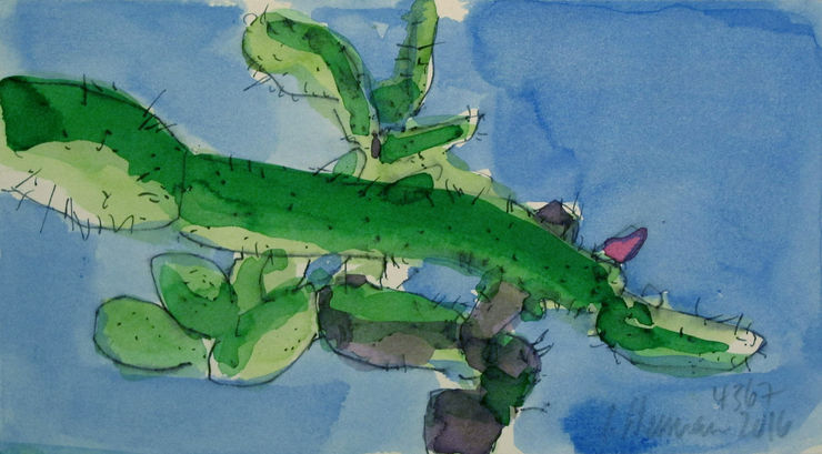 cactus pear, painting No. 4367 / Ink on paper