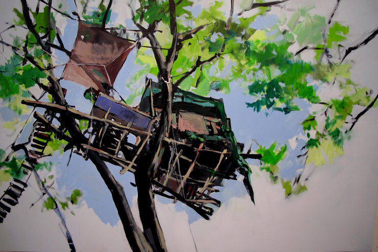 tree house, painting No. 1154 / acrylic on canvas