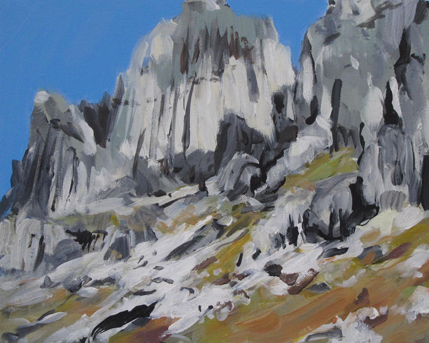 Tscheiner Spitze,  painting No. 4320 / acrylic on board